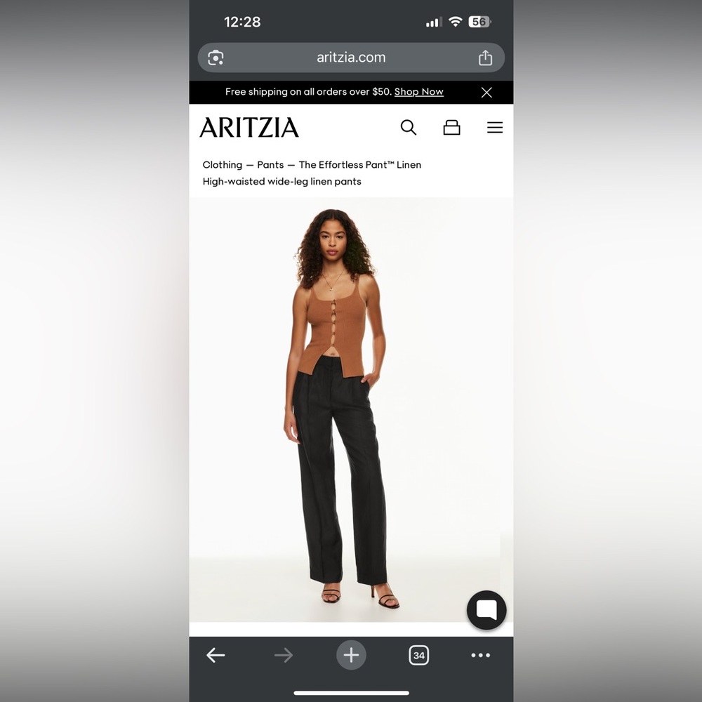 Aritzia The Effortless Pant™ Linen